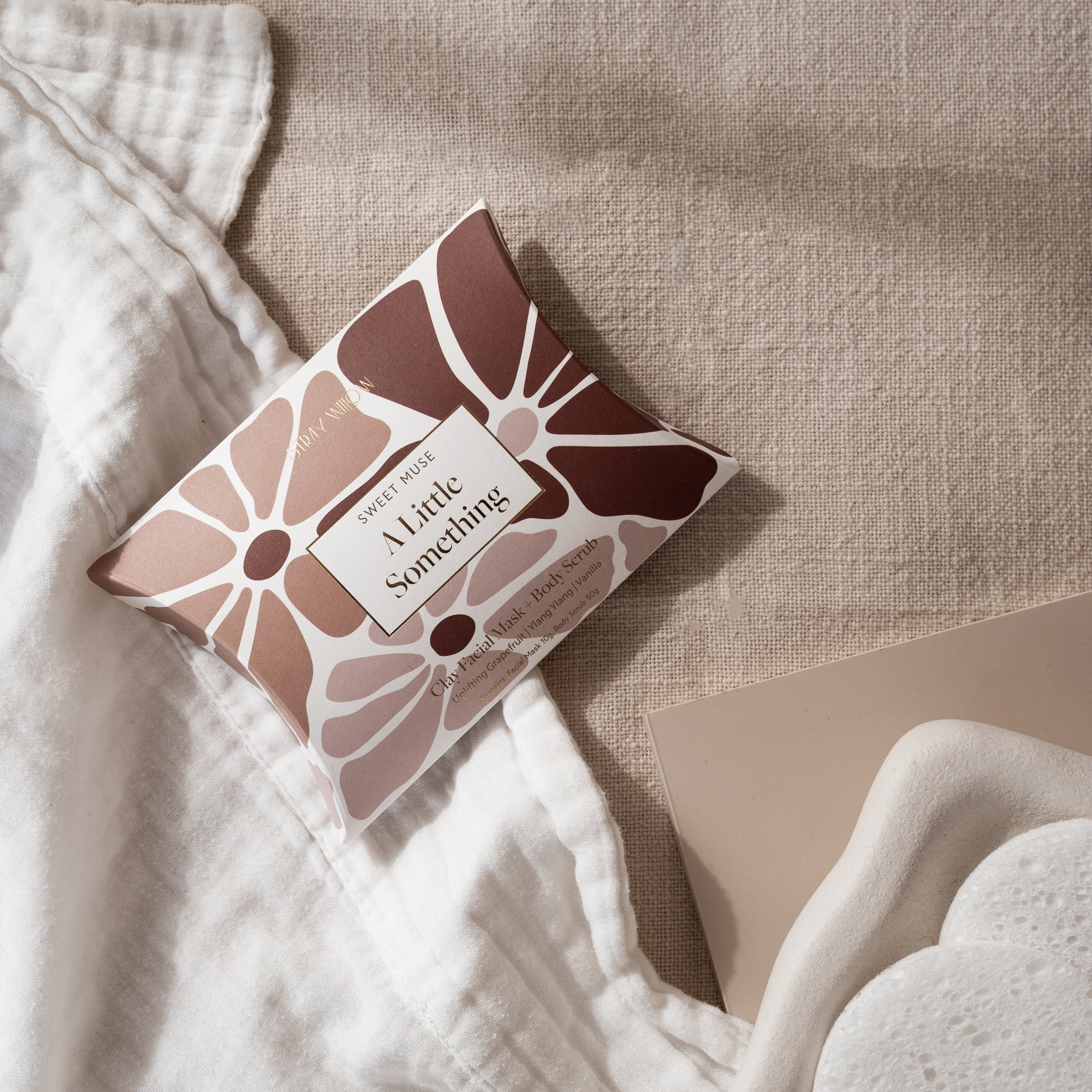 Stray Willow Sweet Muse pocket duo “A Little Something A natural Glow Facial Mask and Pink Vitamin C Body Scrub Gifting