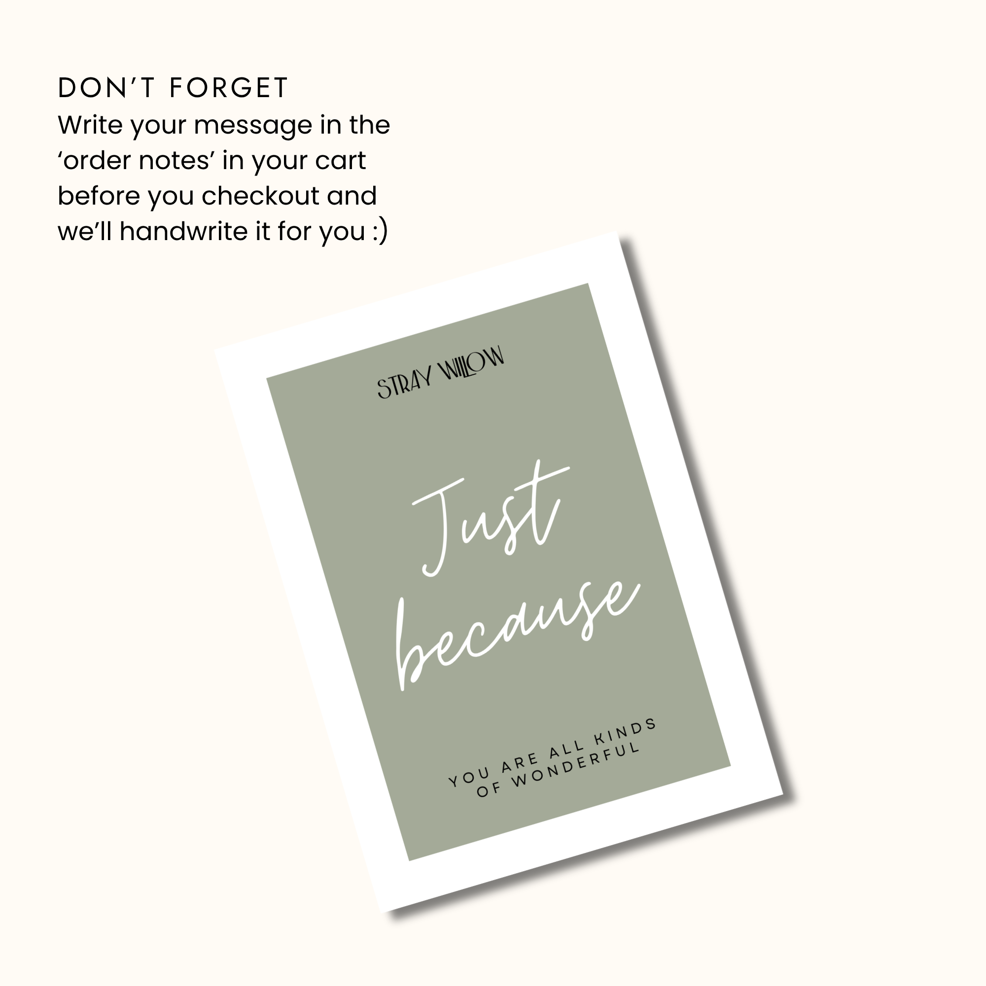 Stray Willow All-Natural Wellness Gifting Card