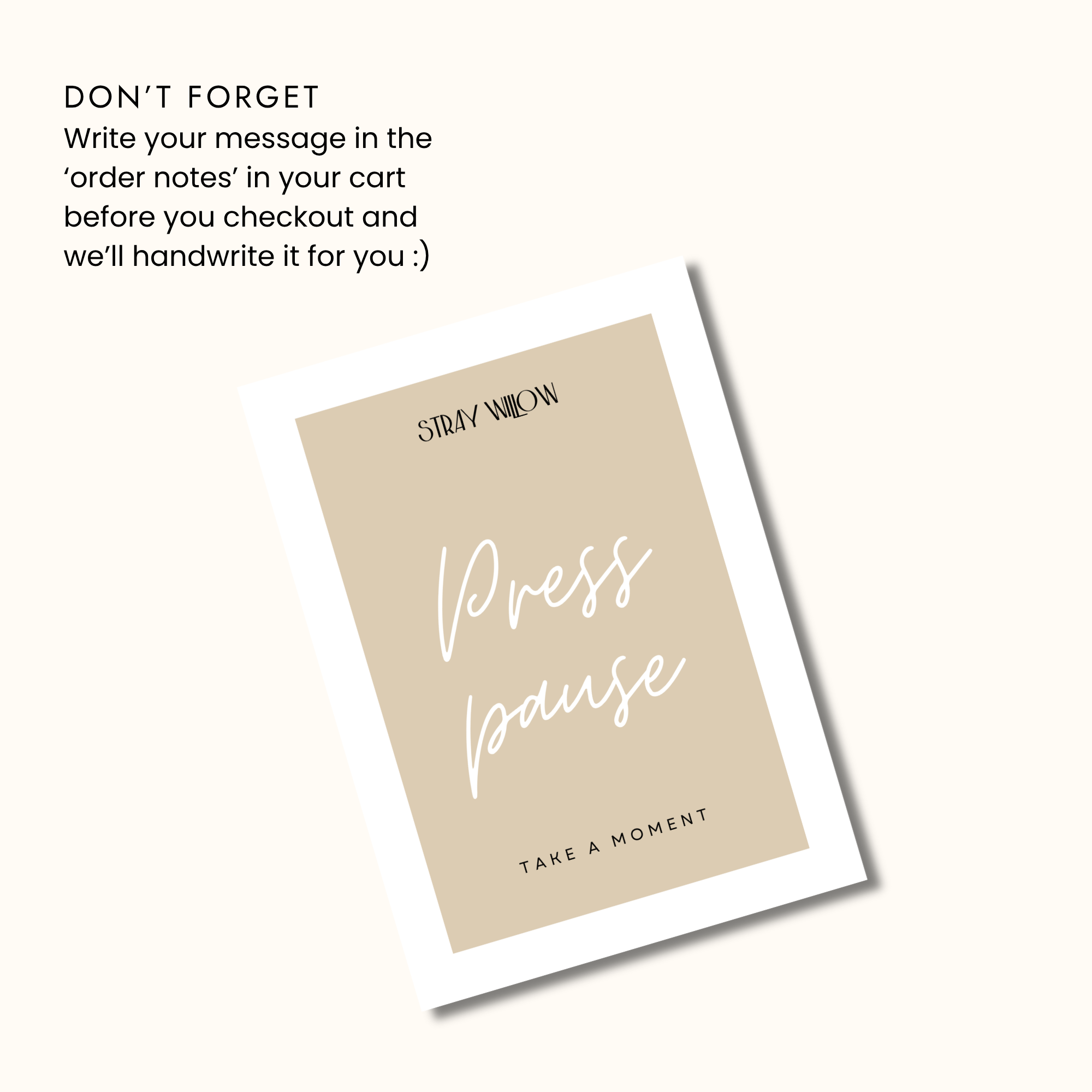 Stray Willow All-Natural Wellness Gifting Card