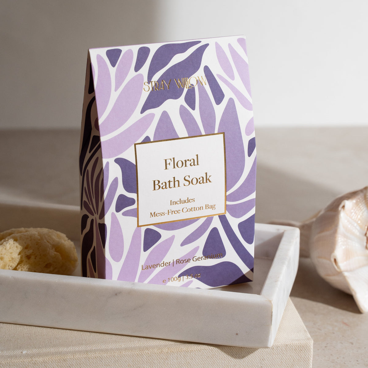 Stray Willow floral bath soaks with cotton bag for soothing botanical bath ritual All Natural