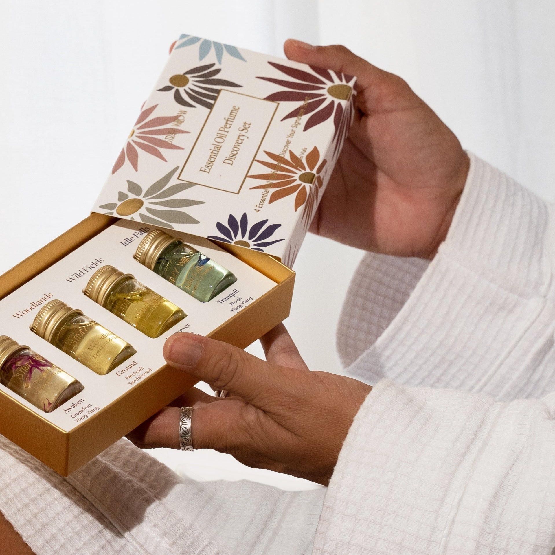 Stray Willow perfume discovery set for exploring natural essential oil fragrances Australian Handmade