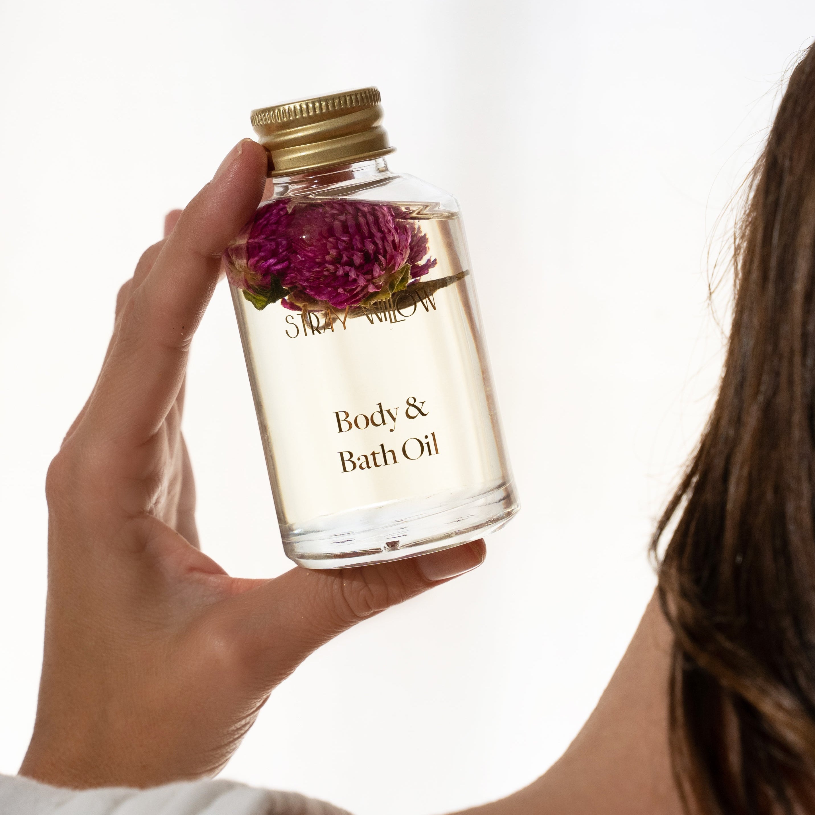Stray Willow Sweet Muse body and bath oil with grapefruit, ylang ylang and vanilla for uplifting hydration 100ml