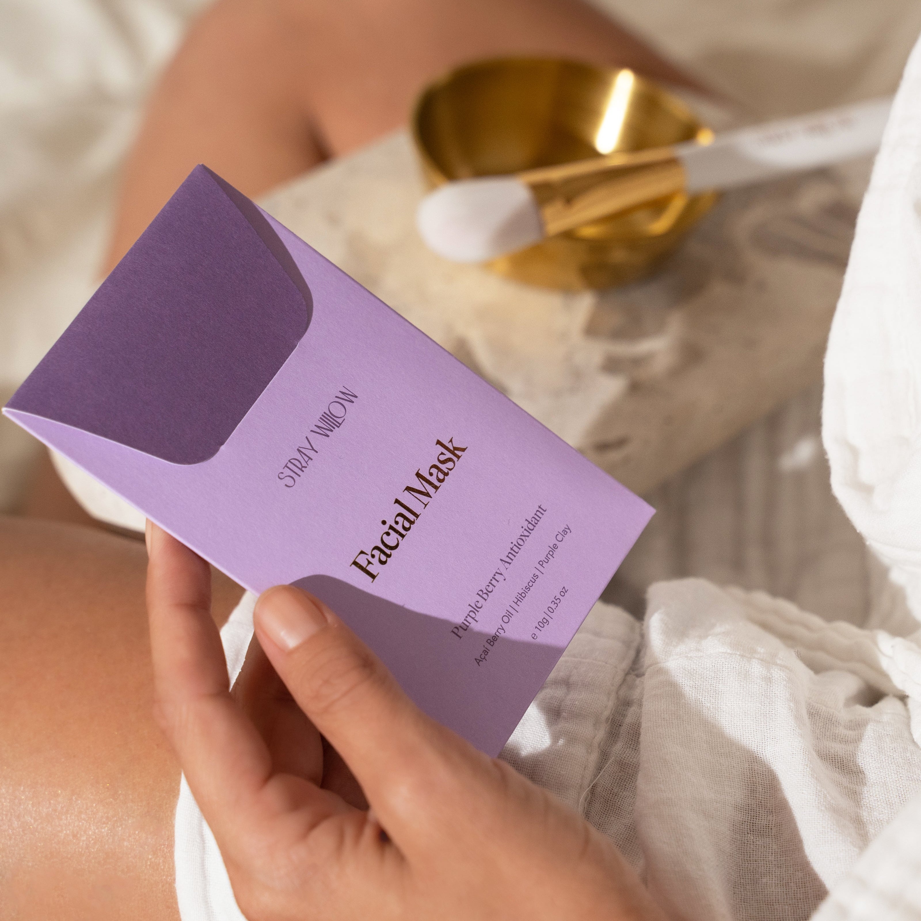Stray Willow Purple Berry antioxidant clay facial mask for nourishing and skin protection Natural Skincare