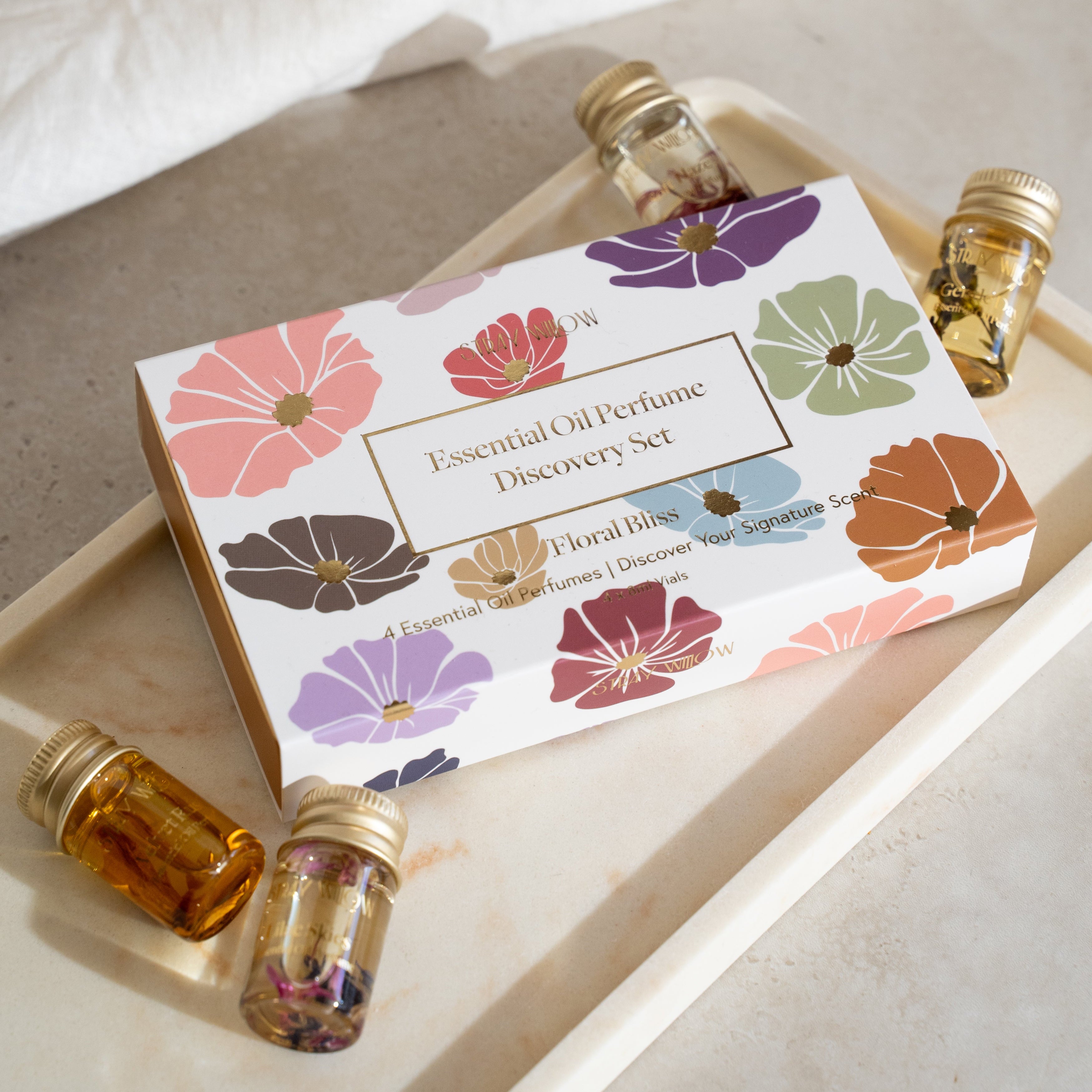 Stray Willow Floral Bliss perfume discovery set volume three with curated scent collection 8ml x 4