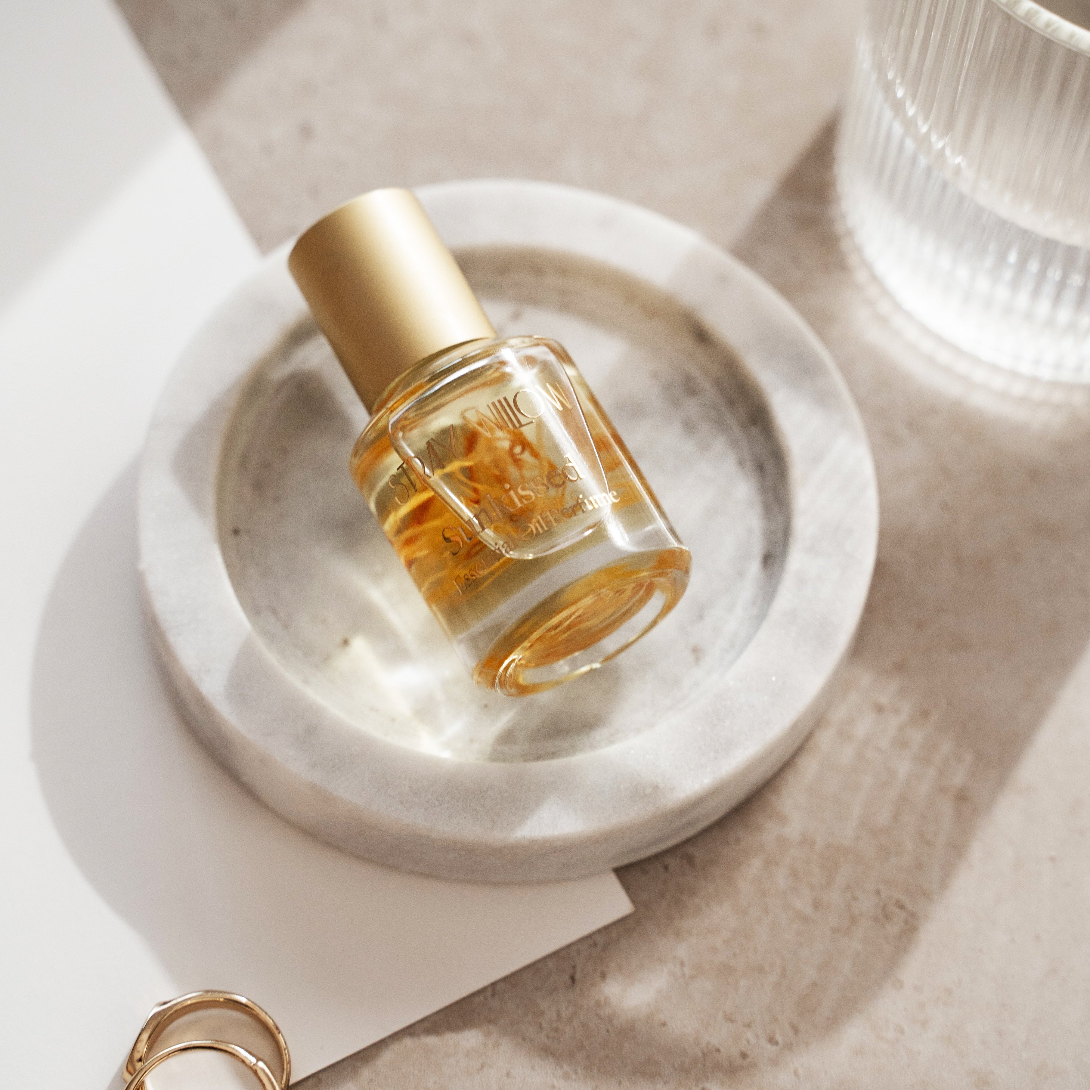 Stray Willow Sunkissed perfume roller for warm bright uplifting fragrance 15ml
