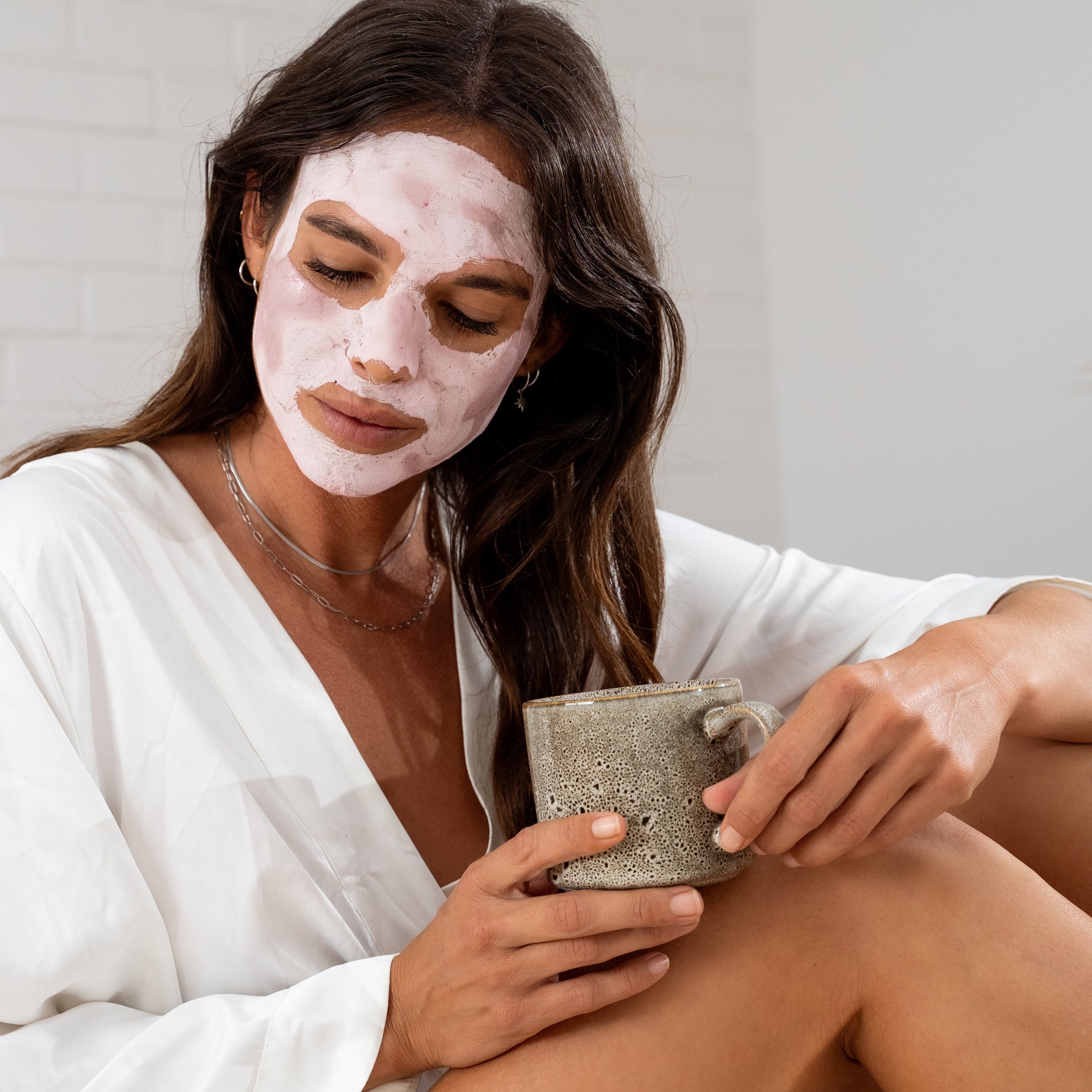 Australian Made Natural SKincare Facial Mask Pink Vitamin C Clay