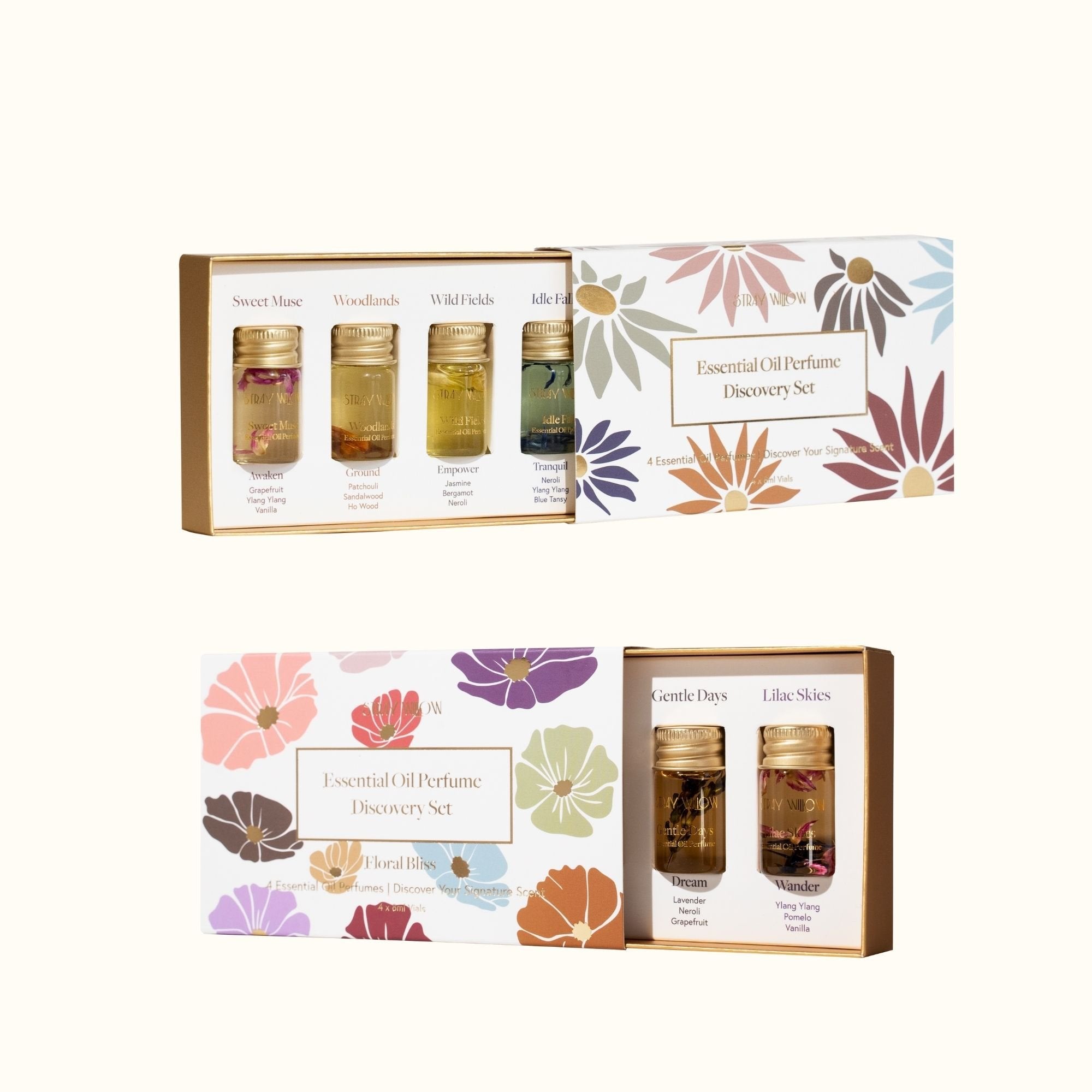 Stray Willow Natural perfume discovery set Duo with curated scent collection