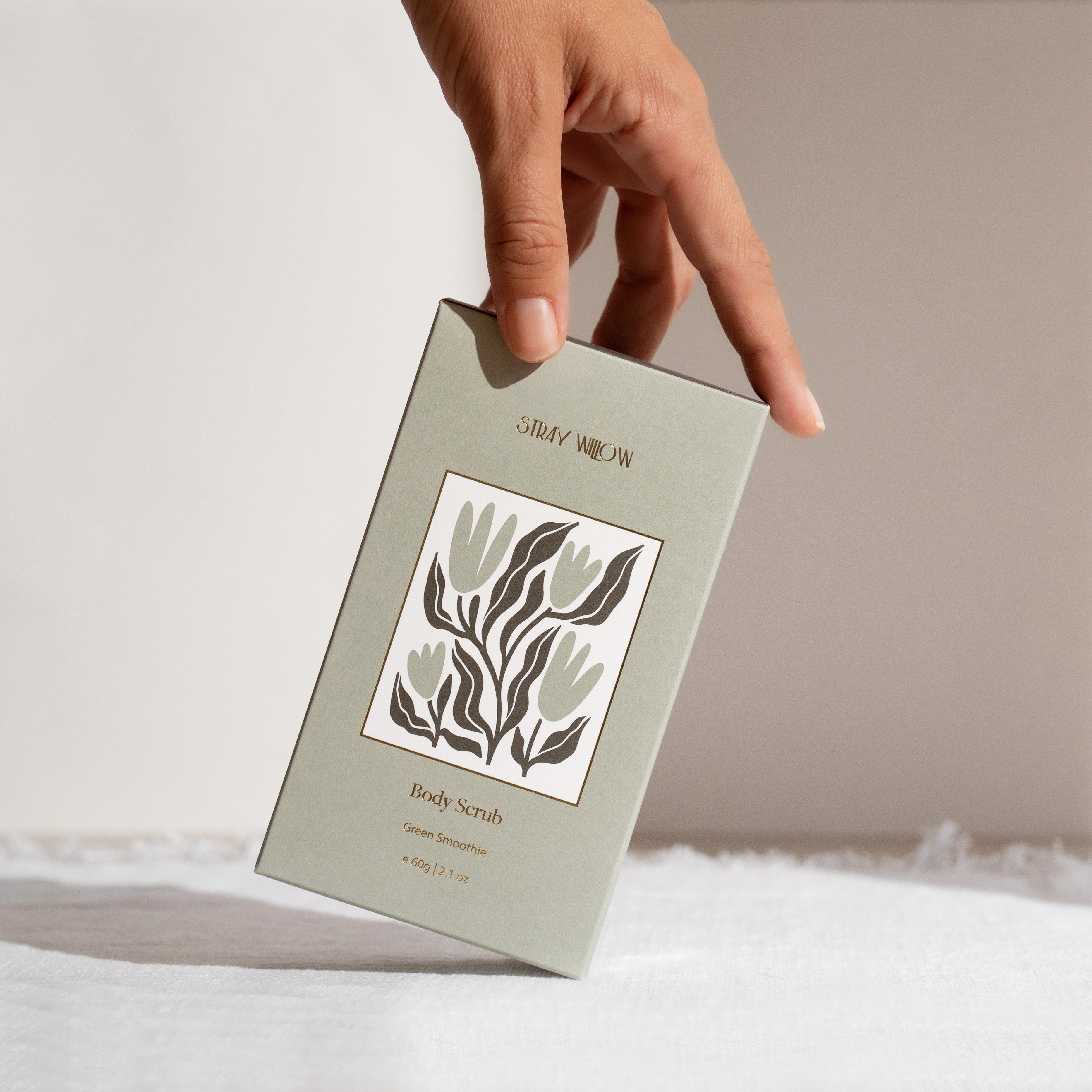 Stray Willow Green Smoothie body scrub for exfoliating and refreshing skin renewal