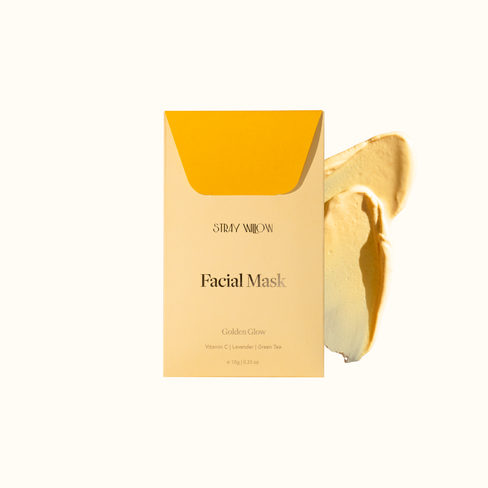 Stray Willow Golden Glow clay facial mask for illuminating and warming skin tone all natural