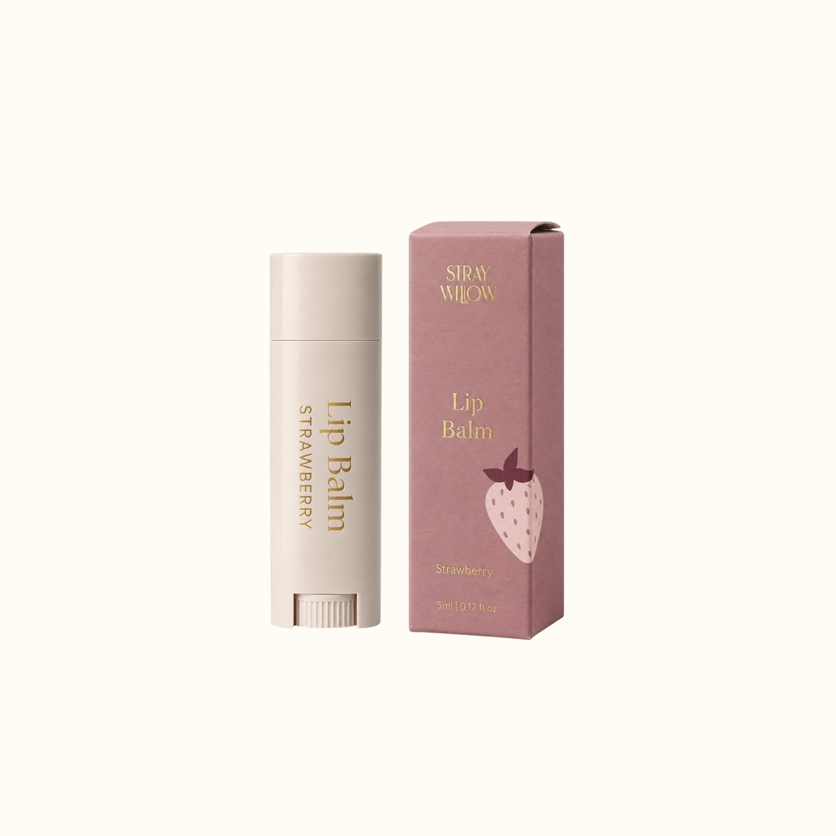 Strawberry natural lip balm