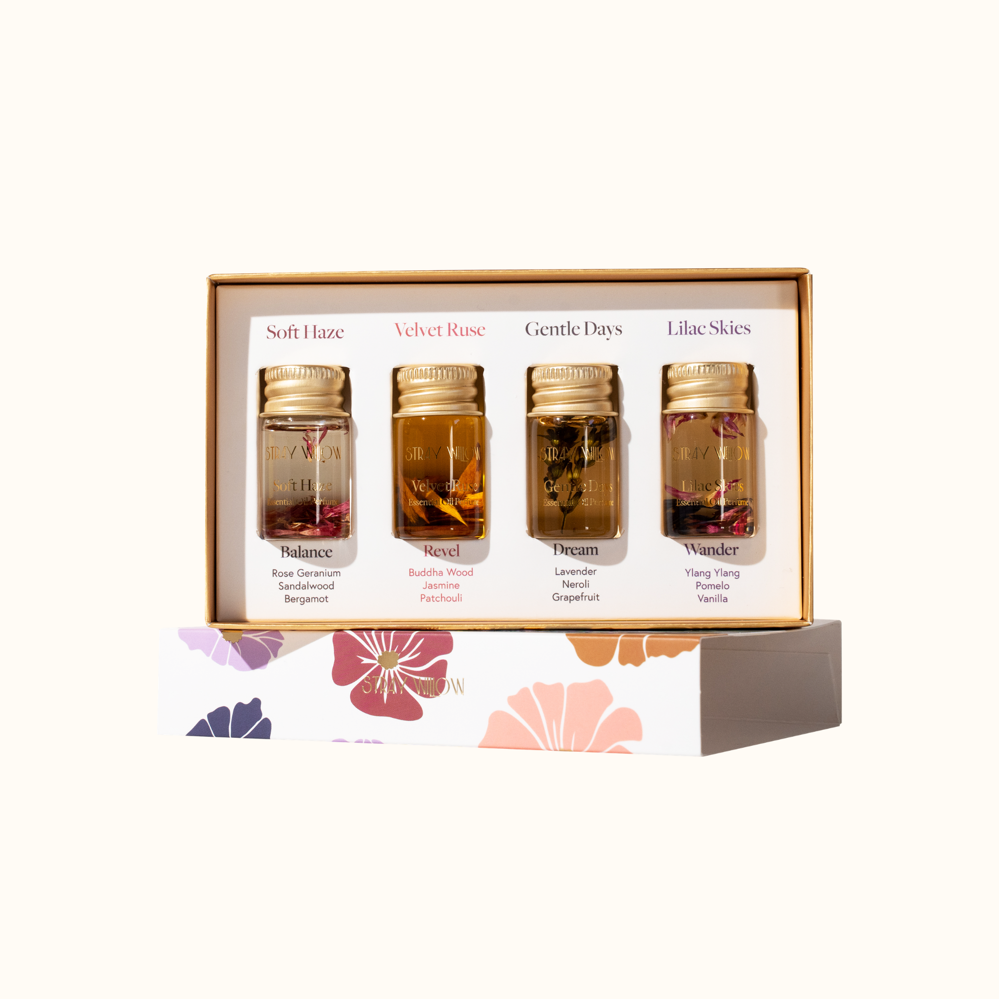 Stray Willow Floral Bliss perfume discovery set volume three with curated scent collection 8ml x 4 