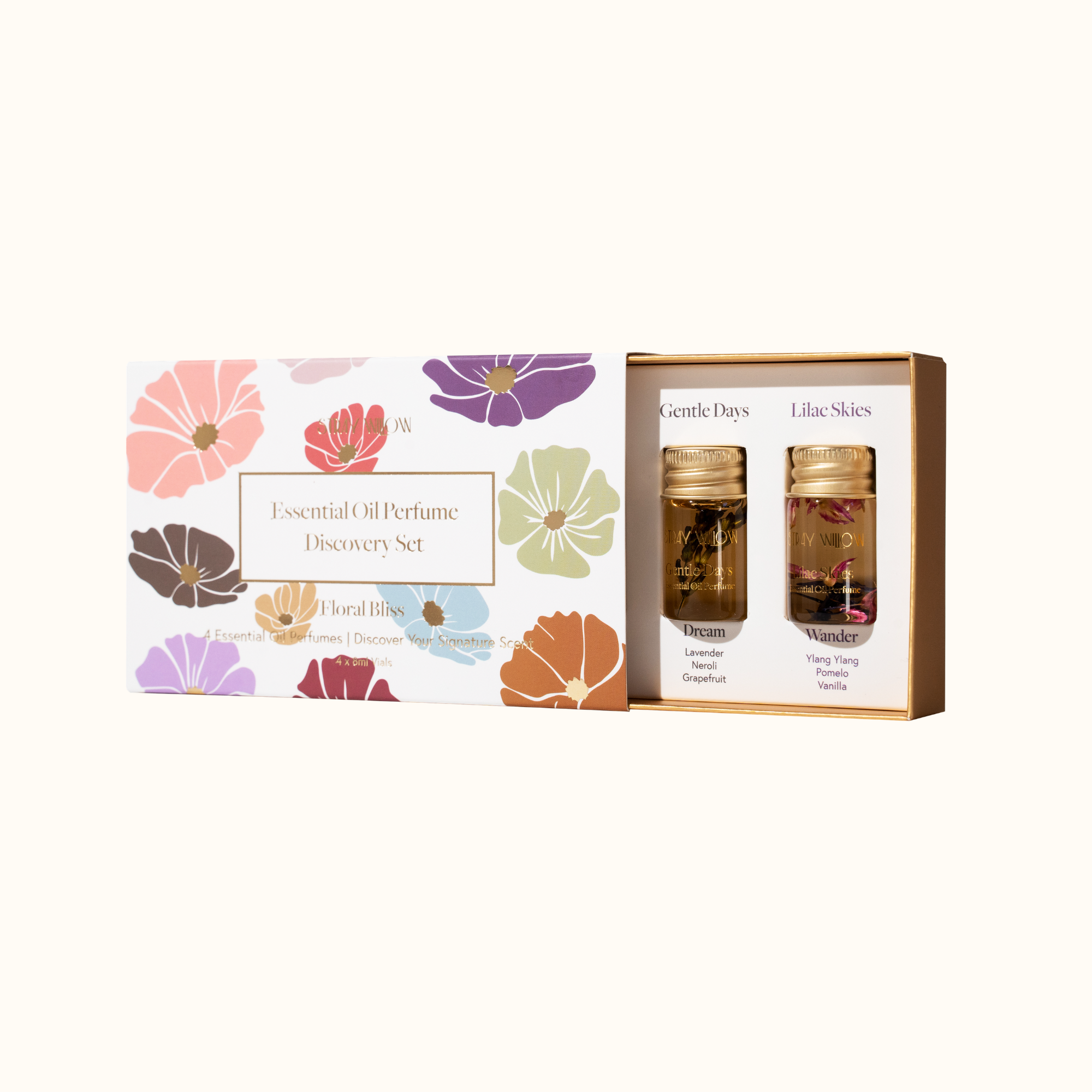 Stray Willow Floral Bliss perfume discovery set volume three with curated scent collection 8ml x 4 