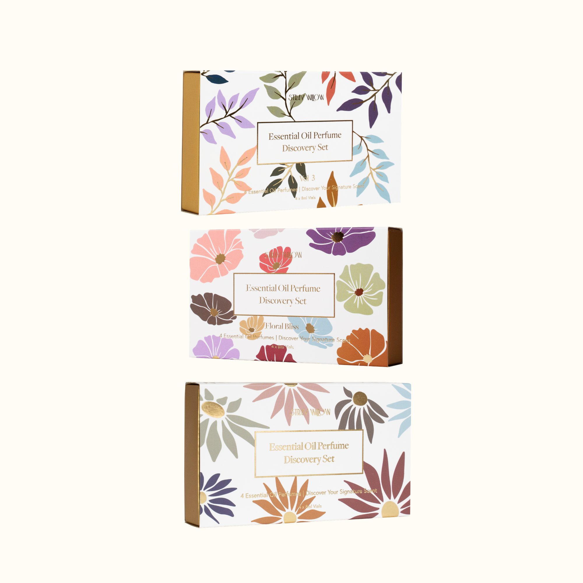 Stray Willow perfume discovery set for exploring all natural essential oil fragrances 12 Mini 8ml