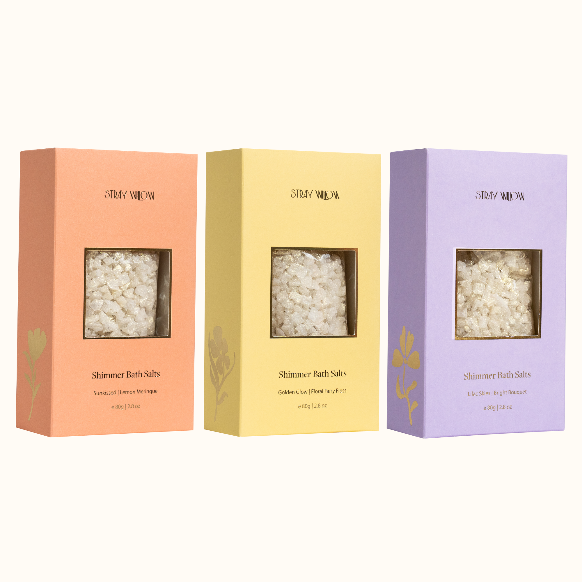 Shimmer Bath Salts Trio