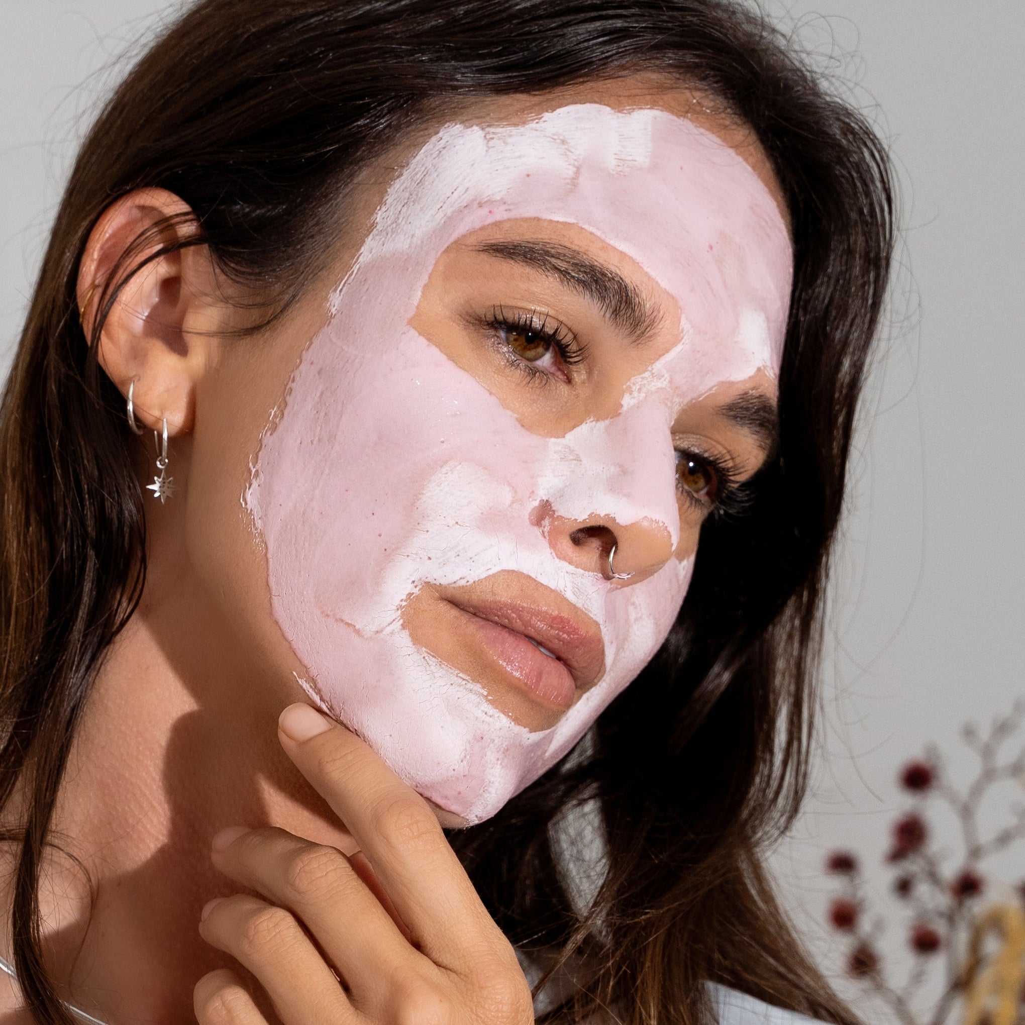 Stray Willow Australia handmade natural Pink Vitamin C clay facial mask Brightening Glow