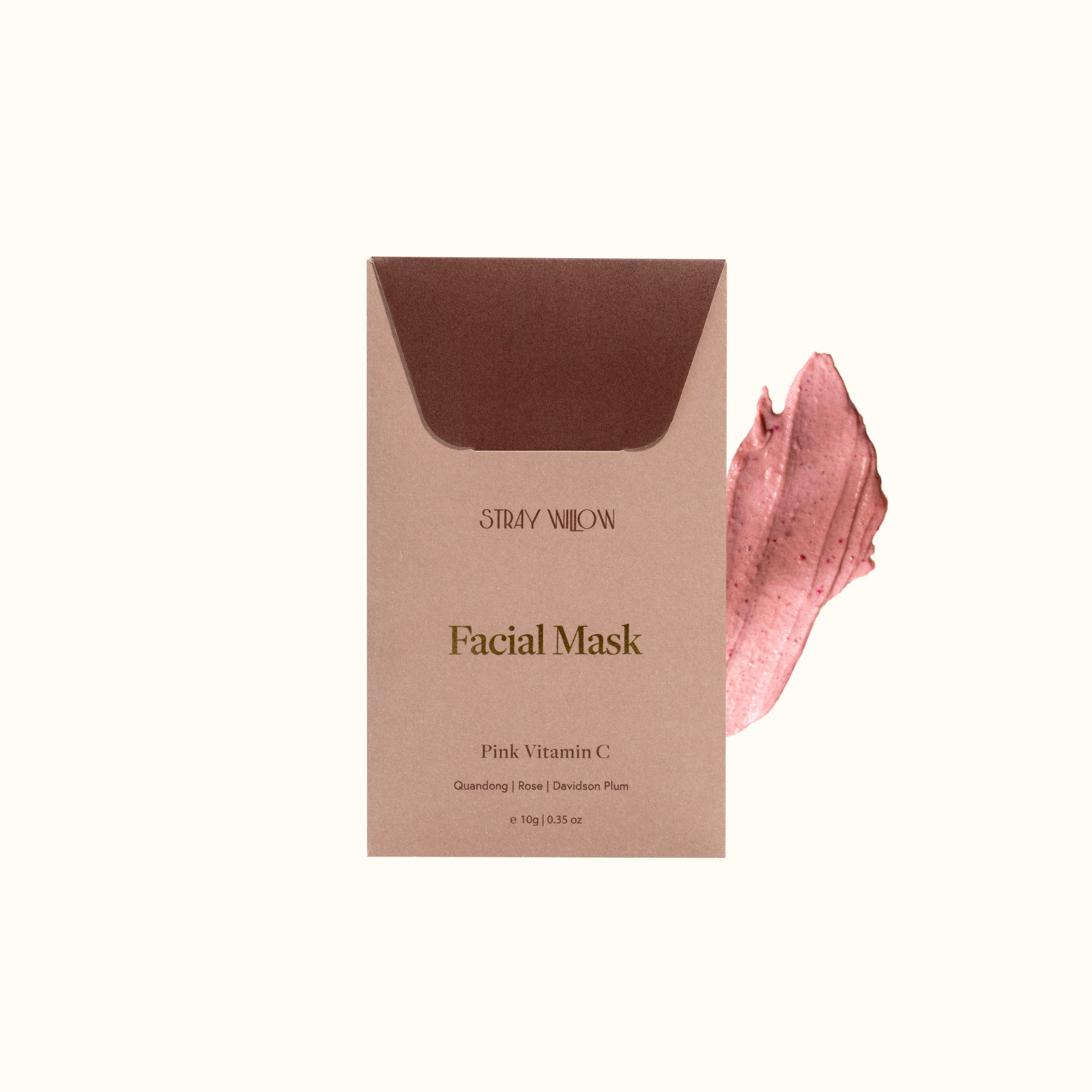Stray Willow Australia handmade natural Pink Vitamin C clay facial mask Brightening Glow